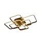 image 3 of Living and Home Contemporary LED Energy-efficient Light-adjusted Semi Flush Ceiling Light, Black