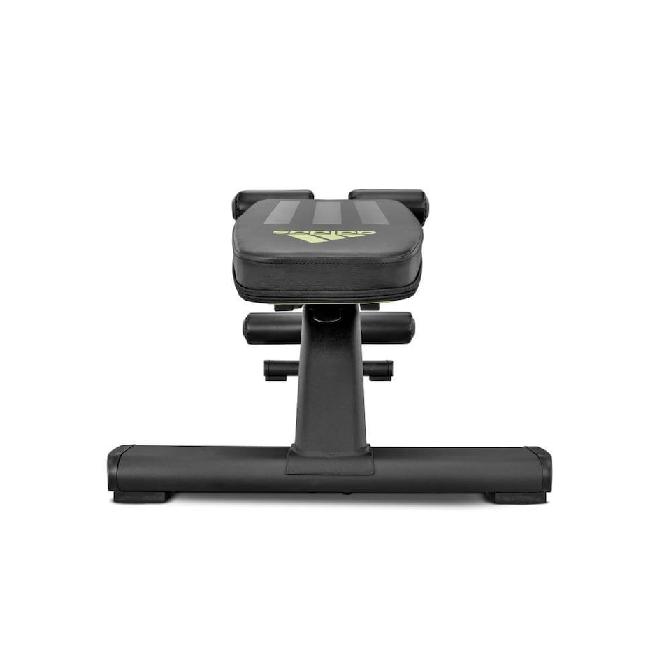 image 1 of Adidas Performance Ab Bench - Steel Decline Sit-up Bench with Foam Rollers and Scan to Train QR | Black | Black | One Size