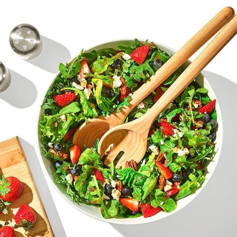 image 1 of OXO Good Grips Beechwood 2-Piece Salad Servers Set