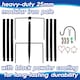 image 2 of Harbour Housewares Outdoor Festoon Pole with Interchangeable Heads - 0.6-2.5m Tall Heavy-Duty Shepherd Hook Garden Pole Hooks | Black | Black | One Size | 24