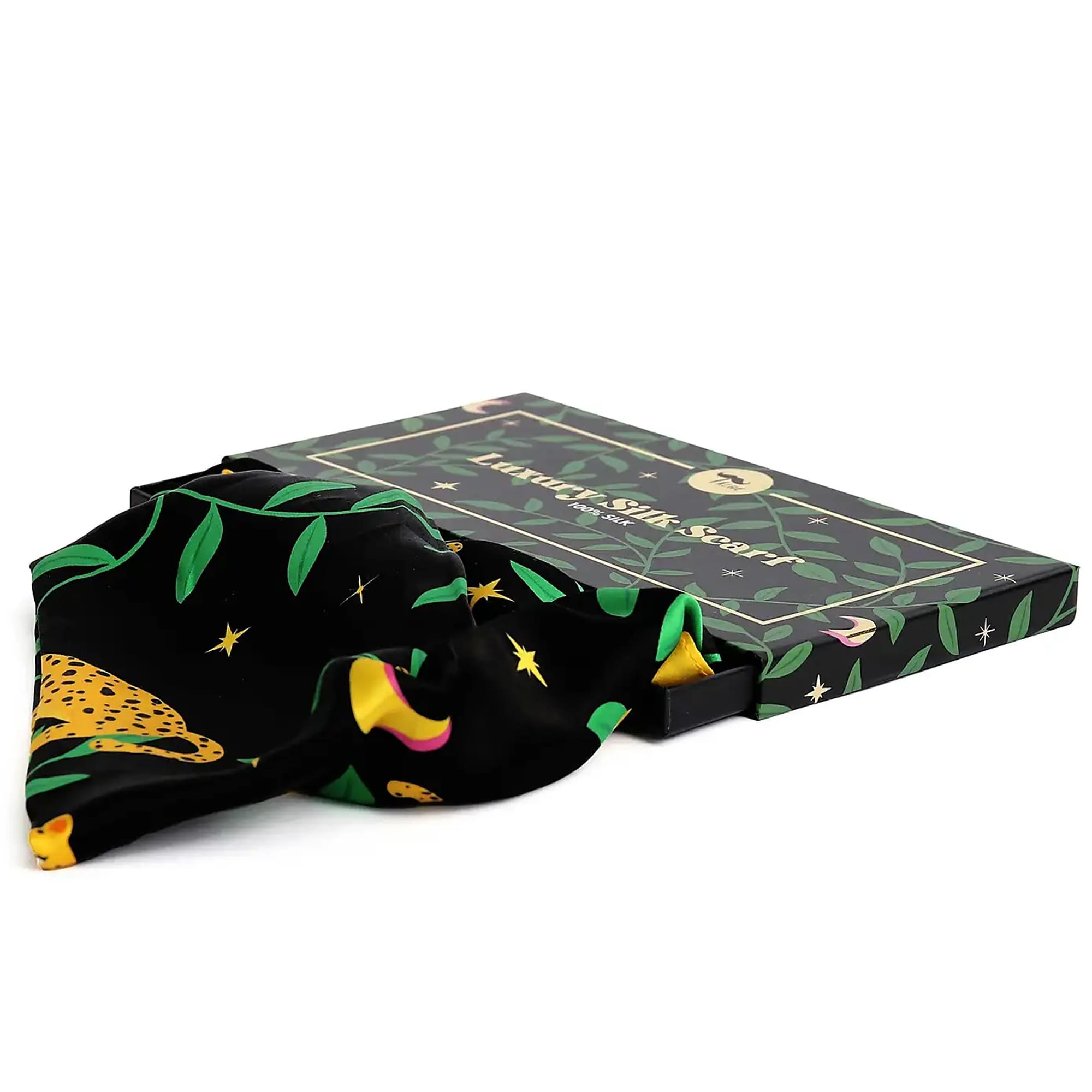 Tache Silk Scarf with Cheetah Pattern