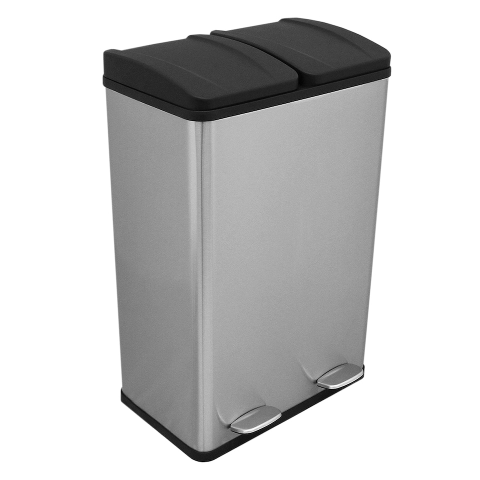 image 1 of 60L Dual Pedal Bin In Stainless Steel