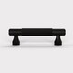 image 2 of Pushka Home Solid Brass Knurled Bar Handle 224mm - Black