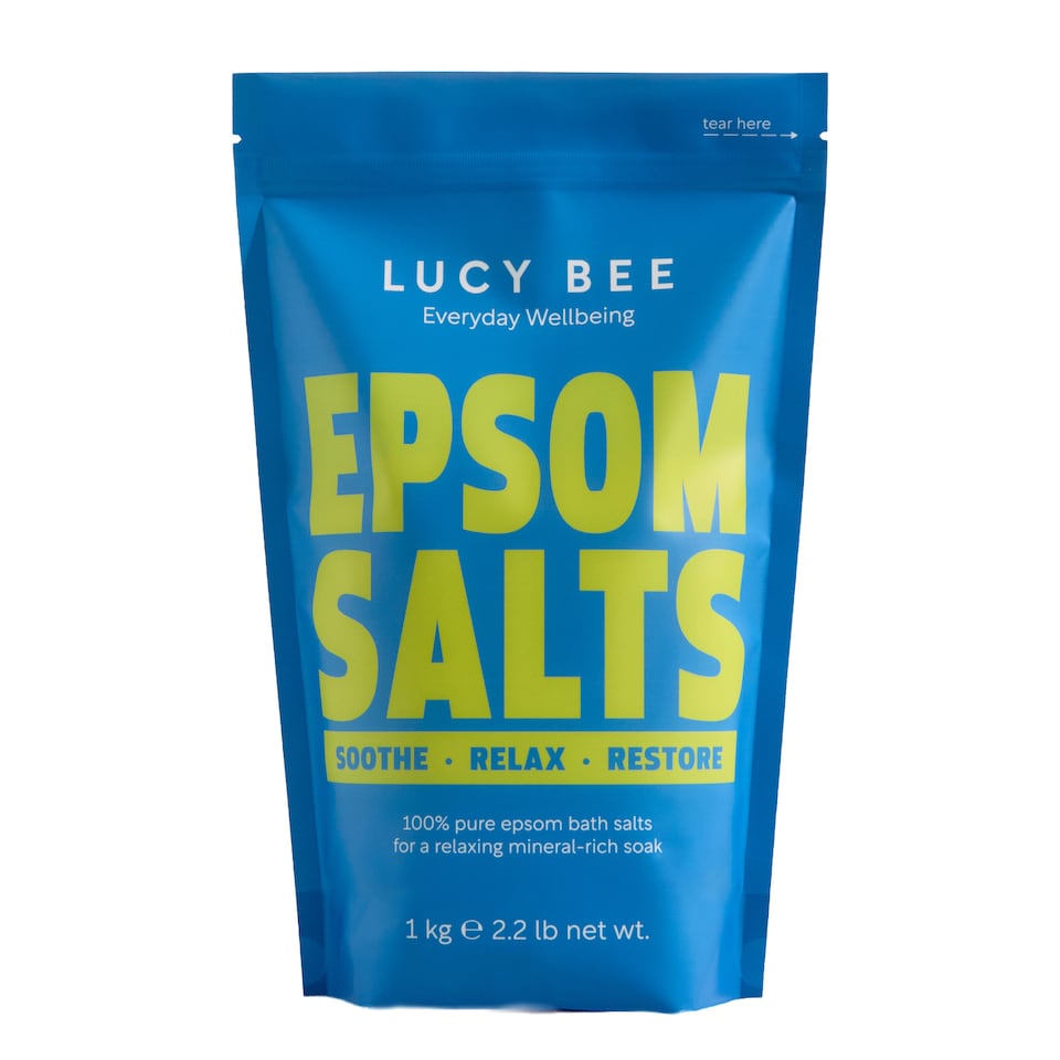 image 1 of Lucy Bee Pure Epsom Bath Salts Relaxing Muscle Bath & Foot Soak 1kg
