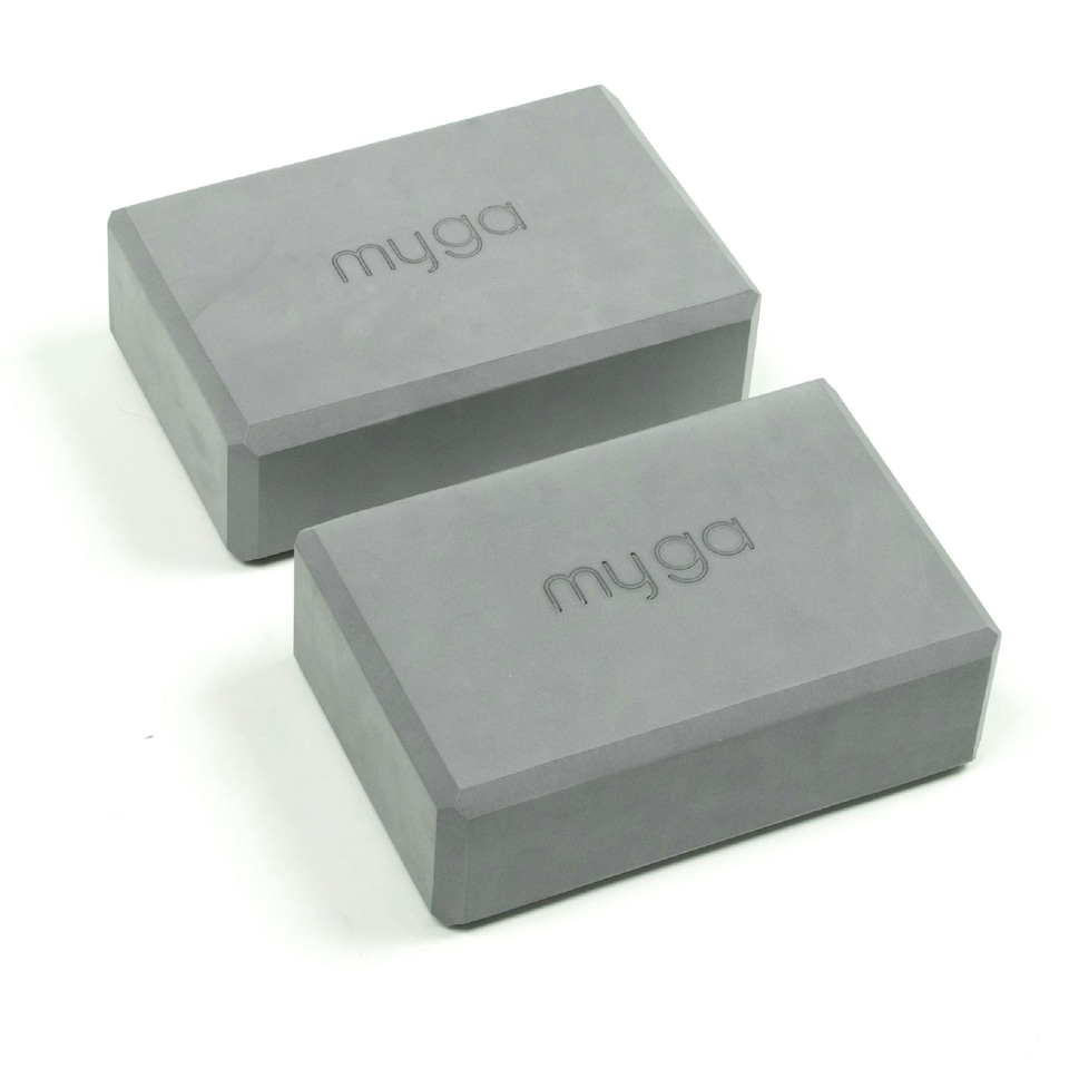 image 1 of Myga Pair of Foam Yoga Blocks - Grey