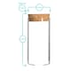 image 3 of Argon Tableware Glass Storage Jars with Cork Lids - 110ml - Pack of 3