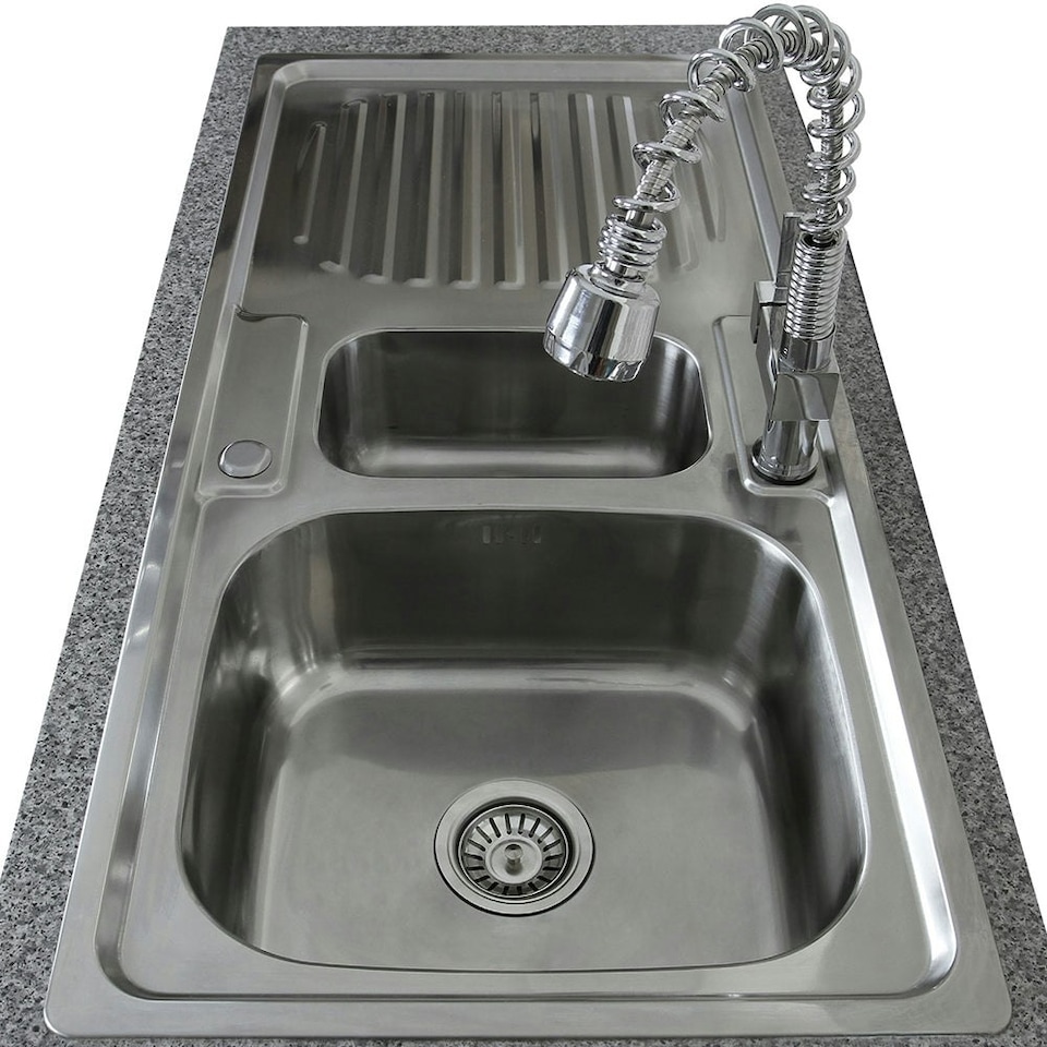 image 1 of Premium Stainless Steel Kitchen Sink & Padstow Tap Silver