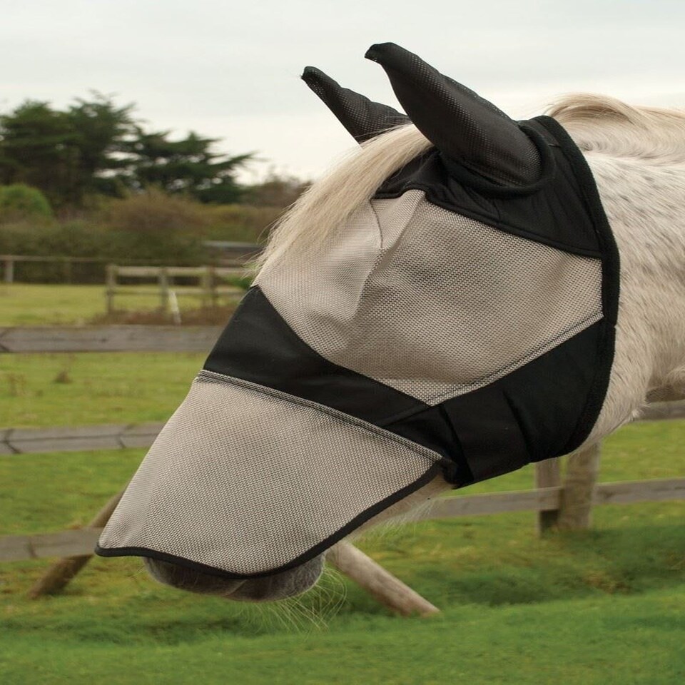 Rhinegold Fly Mask With Ears And Nose N/A | Colour: One Colour
Size: Cob