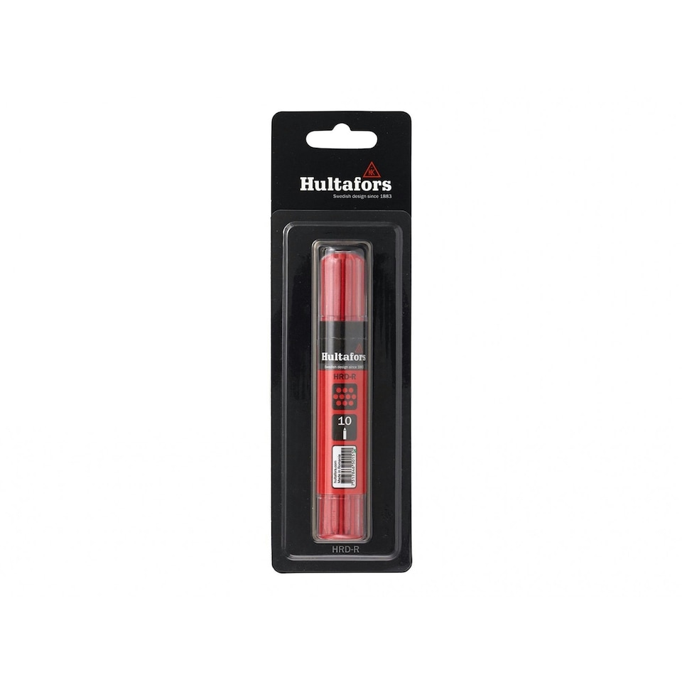 Hultafors Dry Marker Refill, Blister Pack - Multi Colour - Red (10)