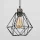 image 2 of ValueLights Antique Brass Ceiling Rose And Flex Lampholder Fitting With Black Cage Shade