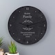 image 2 of Personalised Free Text Botanical Slate Clock