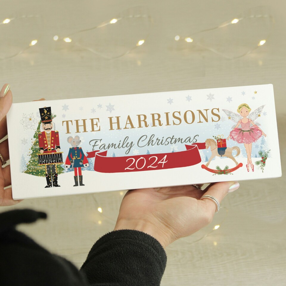 image 1 of Personalised Nutcracker Wooden Mantel Decoration