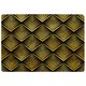 image 1 of Golden Geometric Flower Pattern (Rug) Gold | Large: 140x200cm