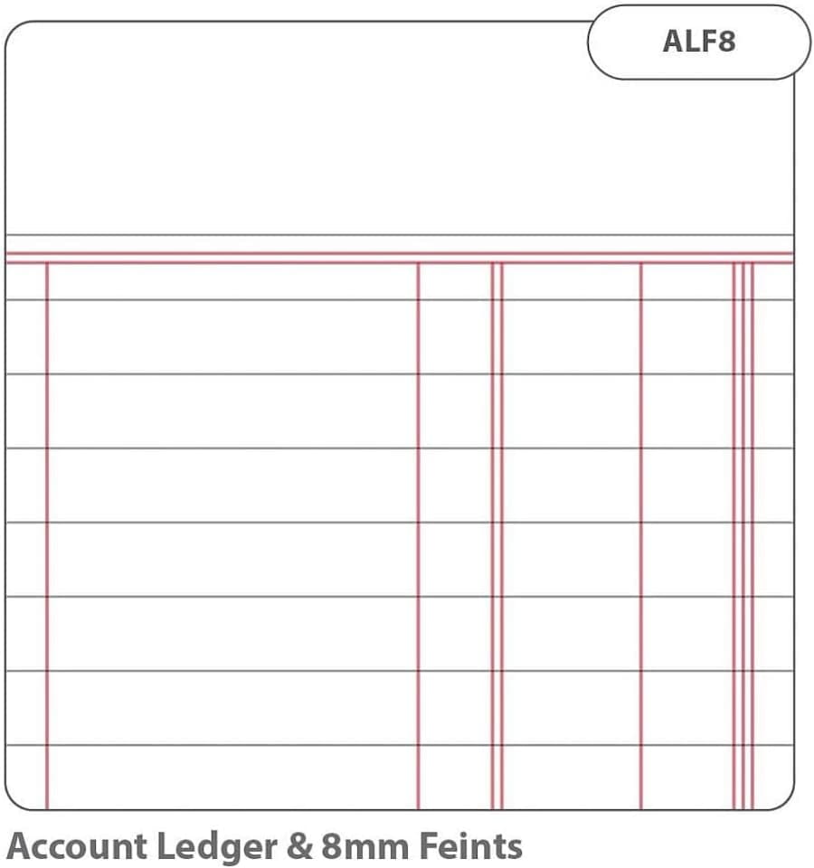 image 1 of Rhino A4 Exercise Book 32 Page Double Entry Ruling Bookkeeping Purple 1 Pack