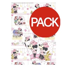 Disney Minnie Mouse Gift Wrap Sheets (Pack of 2) - White/Pink/Yellow - One Size
