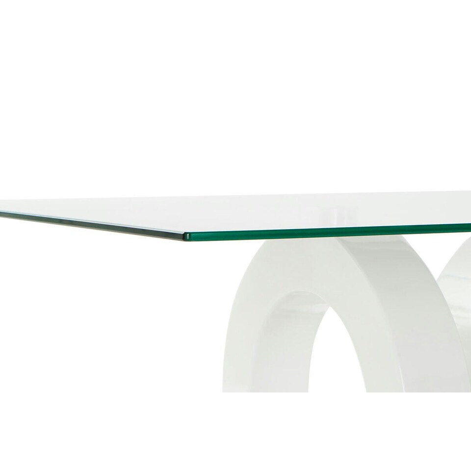 image 1 of Centre Table DKD Home Decor White Transparent Wood Crystal MDF Wood 110 x 60 x 45 cm N/A