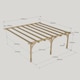 image 5 of Wall Mounted Premium Pergola 3 Posts - Wood - L300 x W600 x H270 cm - Rustic Brown