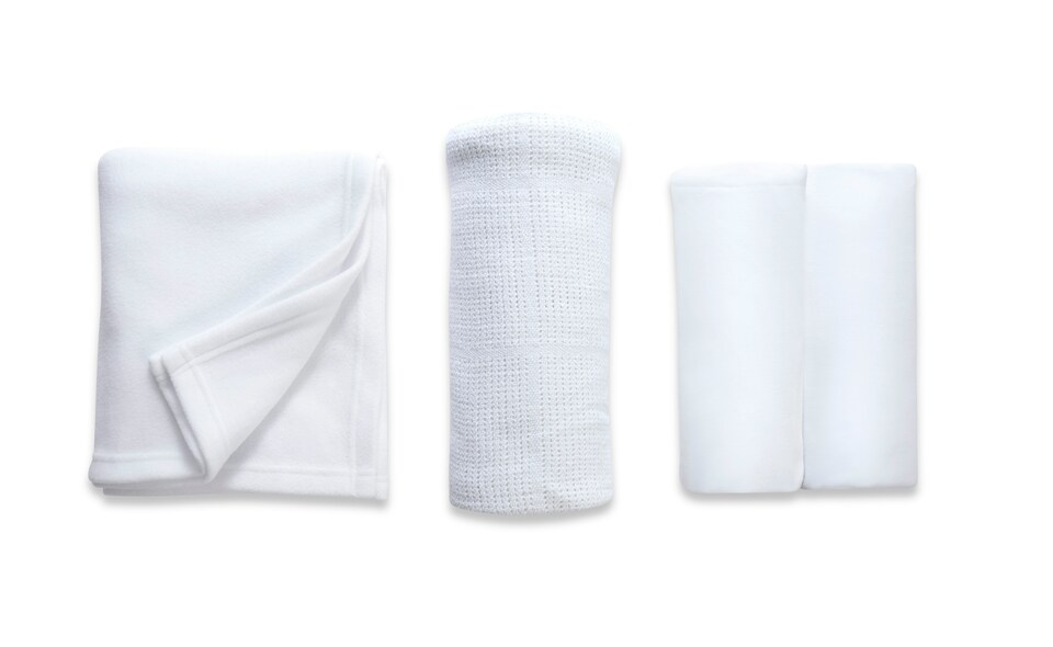 image 1 of Clair De Lune Cotbed Starter Set White | White