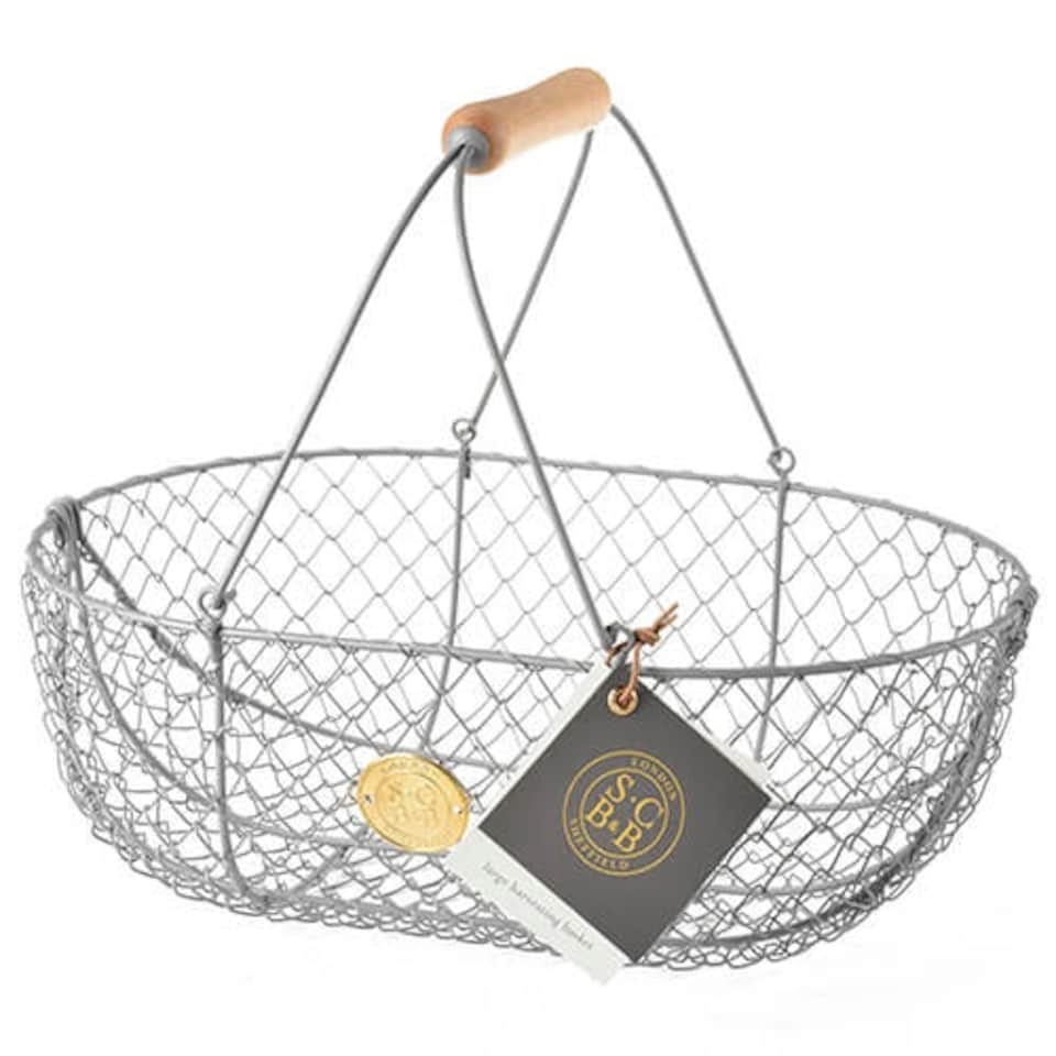 image 1 of Burgon & Ball Sophie Conran Large Harvest Basket Grey