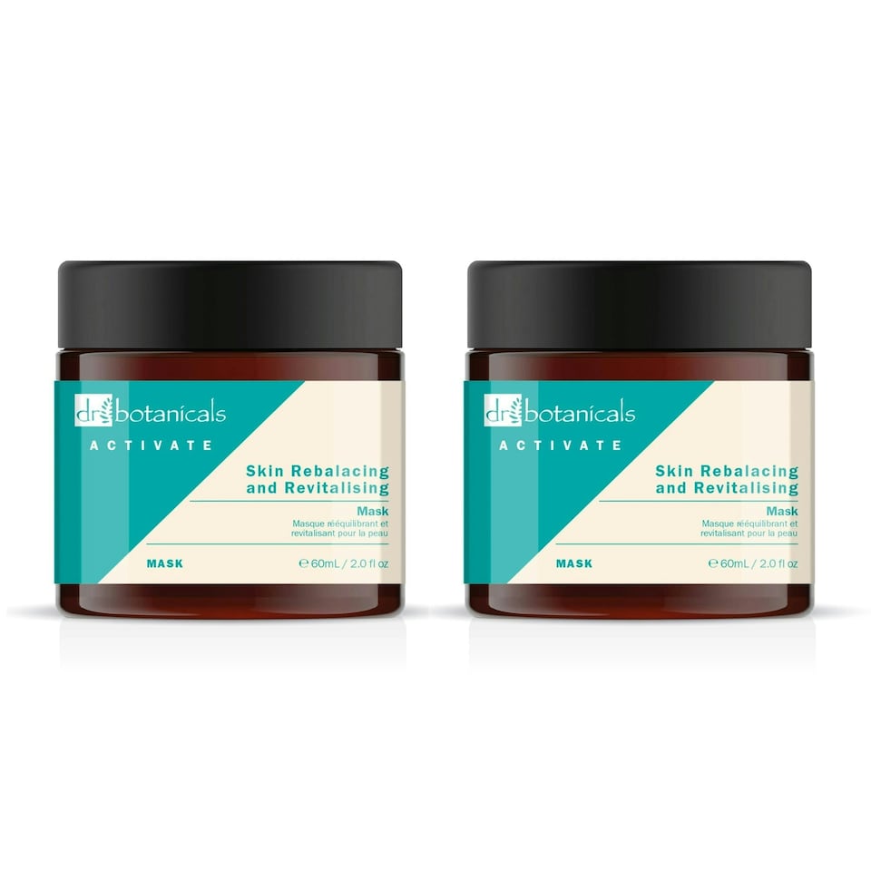 image 1 of Dr Botanicals Activate Skin Rebalancing & Revitalising Mask 60ml Twin Value Savings Pack