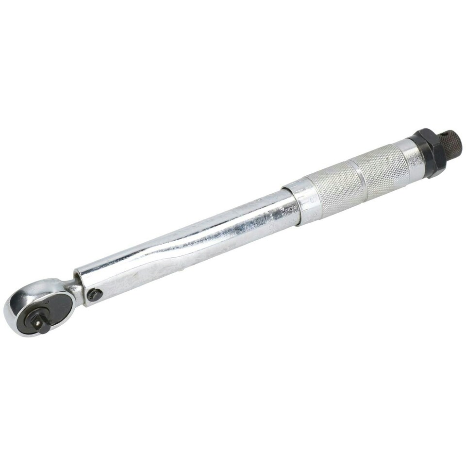 image 1 of 1/4" Drive Torque Wrench 5 - 25 Nm + Metric 6 Sided Deep Sockets 4 - 14mm