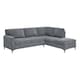 image 1 of Roma 4 Seater Fabric Corner Sofa Grey | Charcoal