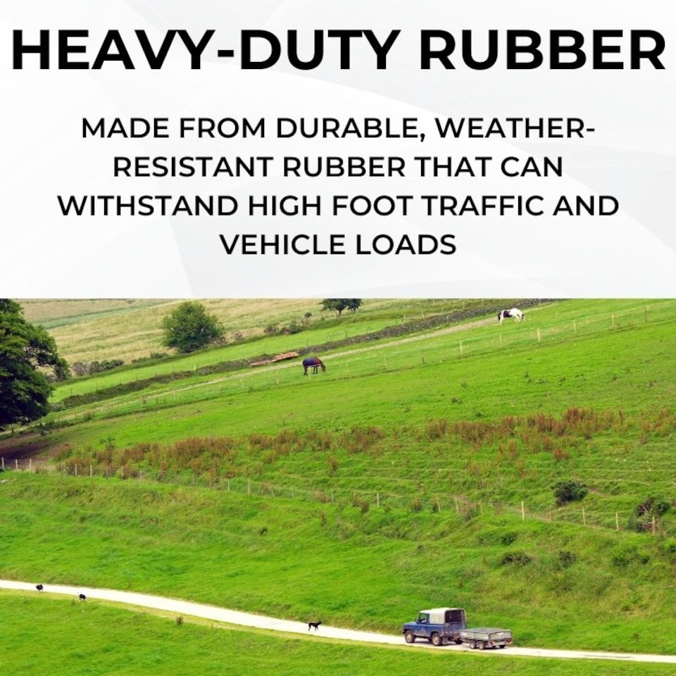 image 1 of Grass Mat - Heavy Duty Rubber - Mud Protection Mat - 150cm x 100cm x 22mm - 12kg Each