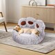 image 2 of Living and Home 50cm Soft Plush Pet Bed, Grey Grey | S