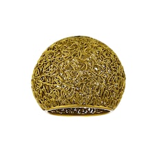 Retro Industrial Style Round Twisted Wire Mesh Metal Lamp Shade in Shiny Gold | Gold