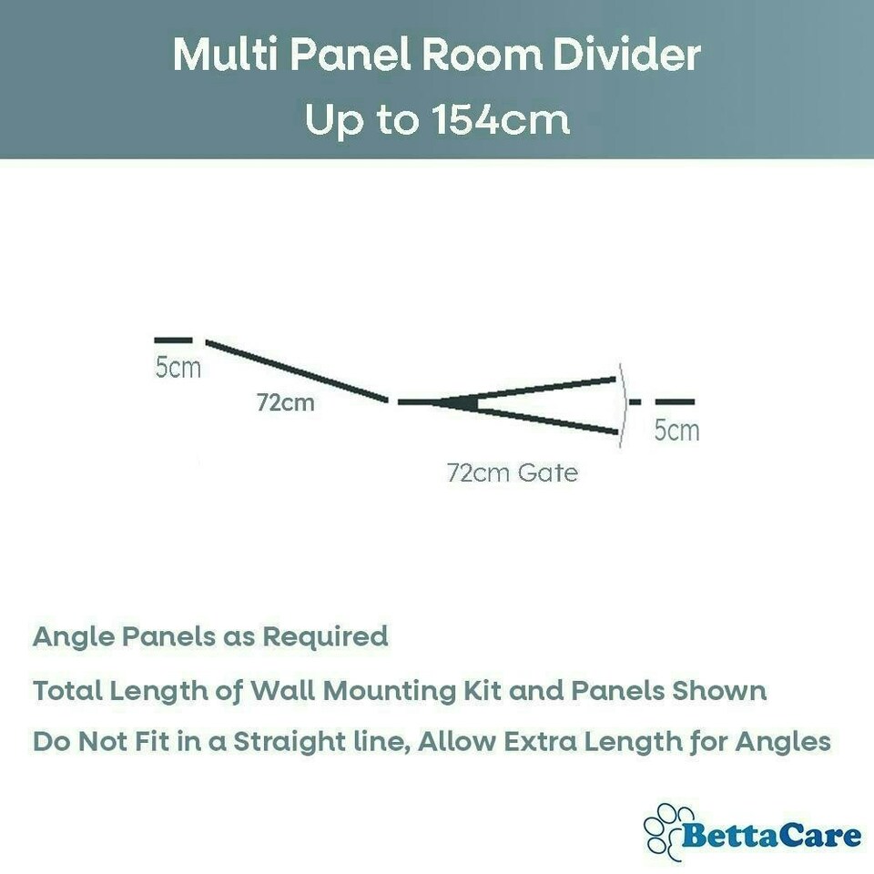 image 1 of Bettacare Premium Extra Tall Multi Panel Flexible Dog Barrier, up to 154cm Wide, White, 105cm Tall, Dog Barrier for Pets Dogs and Puppy White