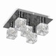 image 1 of ValueLights Modern Black Chrome Ice Cube 5 Way Flush Ceiling Spotlight | Black