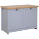 image 1 of HOMCOM Shoe Cabinet, Modern Shoe Bench with 2 Doors for Hallway, Entryway, Grey
