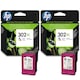 image 1 of 2x HP 302XL Colour Genuine Ink Cartridges