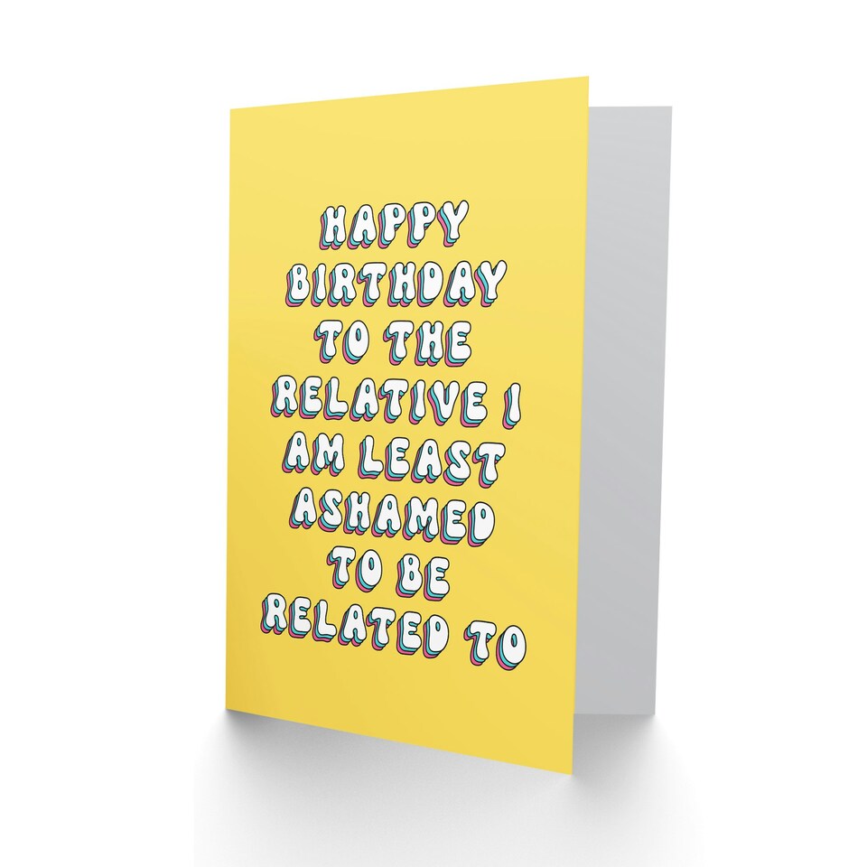 image 1 of Relative Least Ashamed Be Related Grand Woman Her Birthday Card