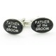 image 1 of Father of the Groom Cufflinks - Onyx Art CK55 Wedding Gift