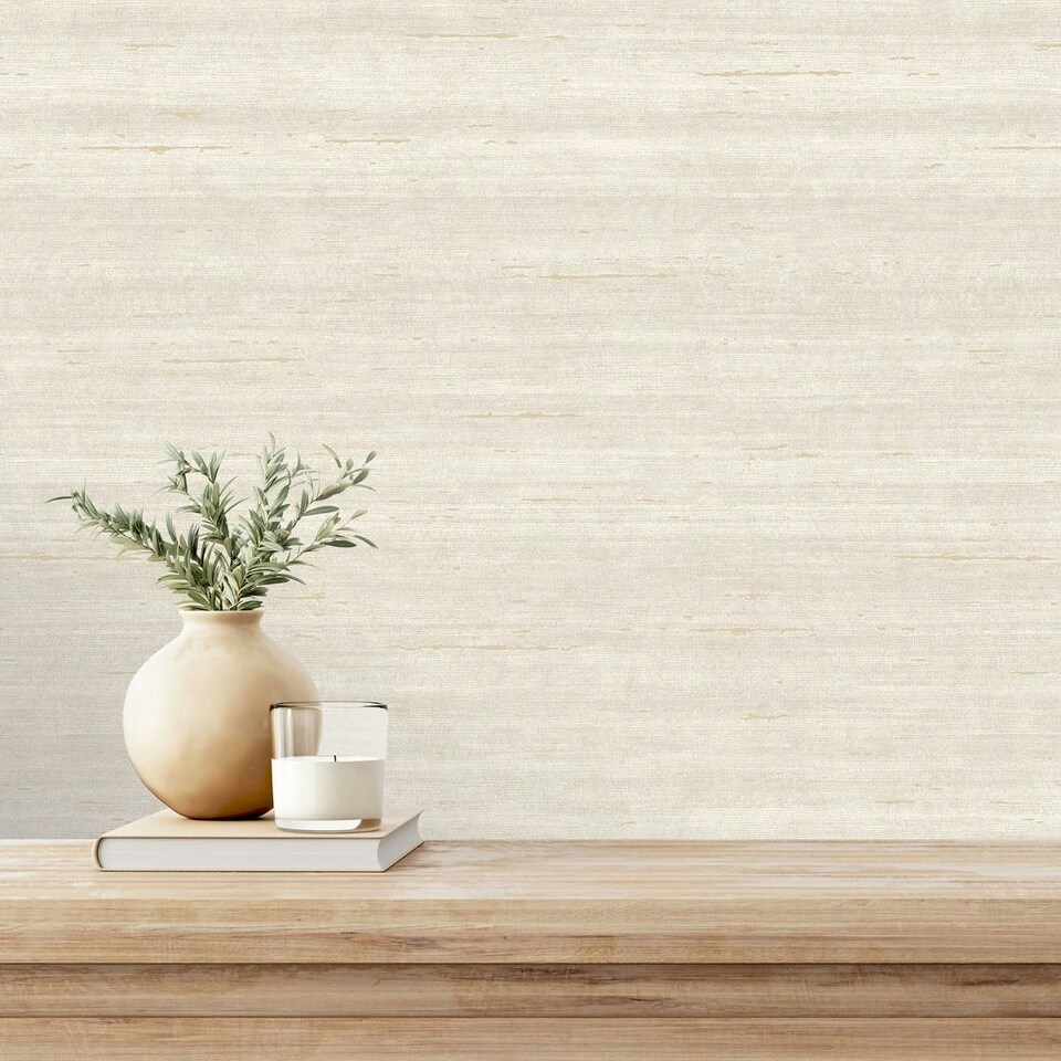 image 1 of Rasch Paradise Heavyweight Silk Textured Wallpaper - Cream - 10.05m x 53cm Cream