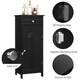 image 8 of COSTWAY Bathroom Storage Cabinet Wooden Cupboard Black Black