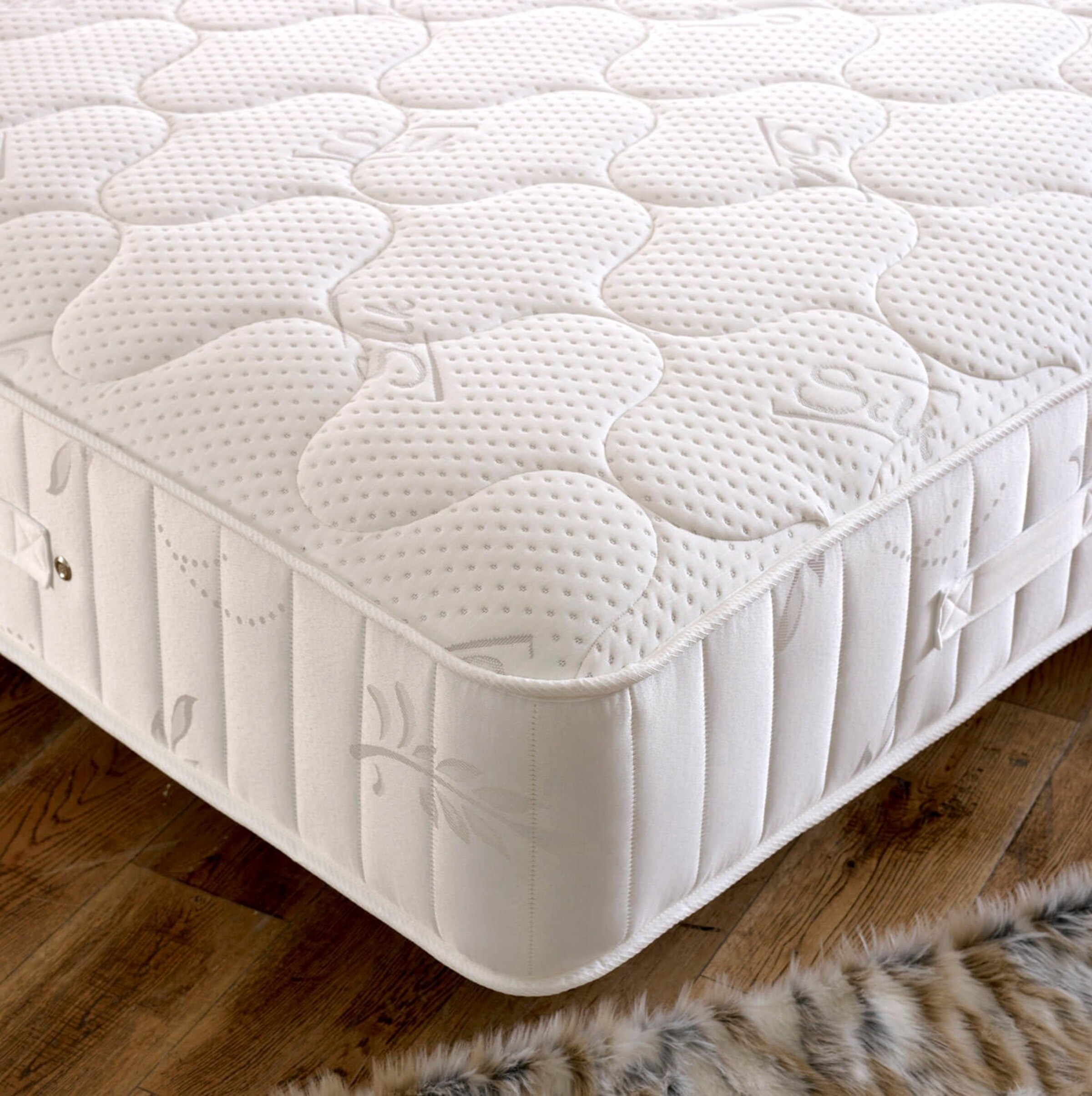 Silk 2500 7 Zone 5 Layer Quilted Pocket Spring Mattress - Medium Firm White White Double