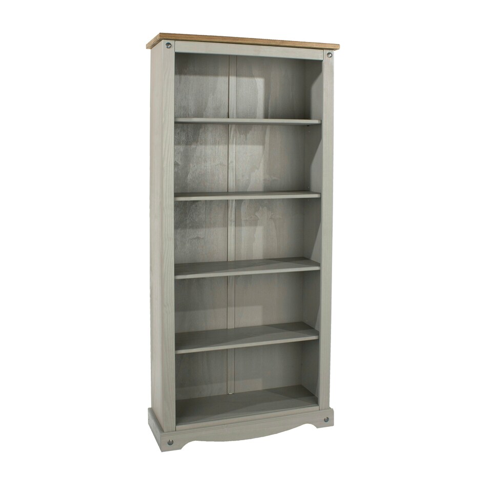 image 1 of Core Products Corona Grey Tall Bookcase H176.6cm x W80.0cm x D29.6cm Grey