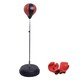 image 6 of HOMCOM Adjust Kids Training Boxing Punching Ball Bag Boxing Punching w/ Gloves Red