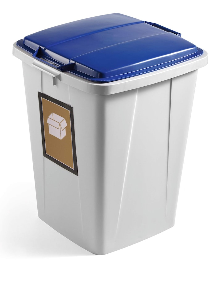 image 1 of Durable 90L Waste Bin Grey | Square Recycling Bin | Food Bin | DURABIN | Grey