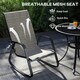 image 5 of Outsunny Garden Rocking Chairs with Armrests, High Back, Grey | Multi | One Size