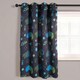 image 3 of OHS Kids Gaming Blackout Eyelet Curtains Ring Top Ready Made Panel Pair, 46x54" Blue | Navy Blue