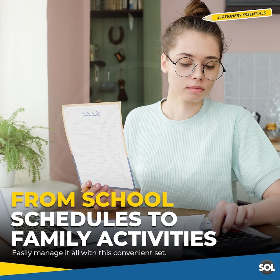 image 1 of 3-in-1 Weekly Planner, To-Do List & Shopping List Pad Set – 50 Sheets Each, Minimalist Desk Organiser for Tasks, Schedule & Productivity