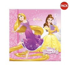 Disney Princess Heart Strong Napkins (Pack of 20) - Pink/Yellow/Purple - One Size