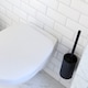 image 3 of BESLAGSBODEN Black Toilet Brush and Holder Self Adhesive Wall Mounted