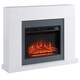 image 1 of HOMCOM Electric Fireplace Suite w/ Remote Control Overheat Protection, 2000W