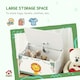 image 3 of AIYAPLAY Toy Box with Lid, Safety Hinges for Kids, Nursery, Bedroom Green | White | 60L x 37W x 39Hcm