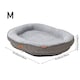 image 7 of Living and Home Washable Bolster Pet Bed with Removable Cover for Cats & Dog | Multi | Grey | M