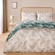 image 6 of OHS Watercolour Geo Abstract Duvet Cover and Pillowcase Set, Double - Green Green | Double